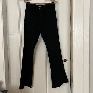 Jessica Simpson Adored High Rise Flare/Bellbottom Black Jeans sz30 (super long!)